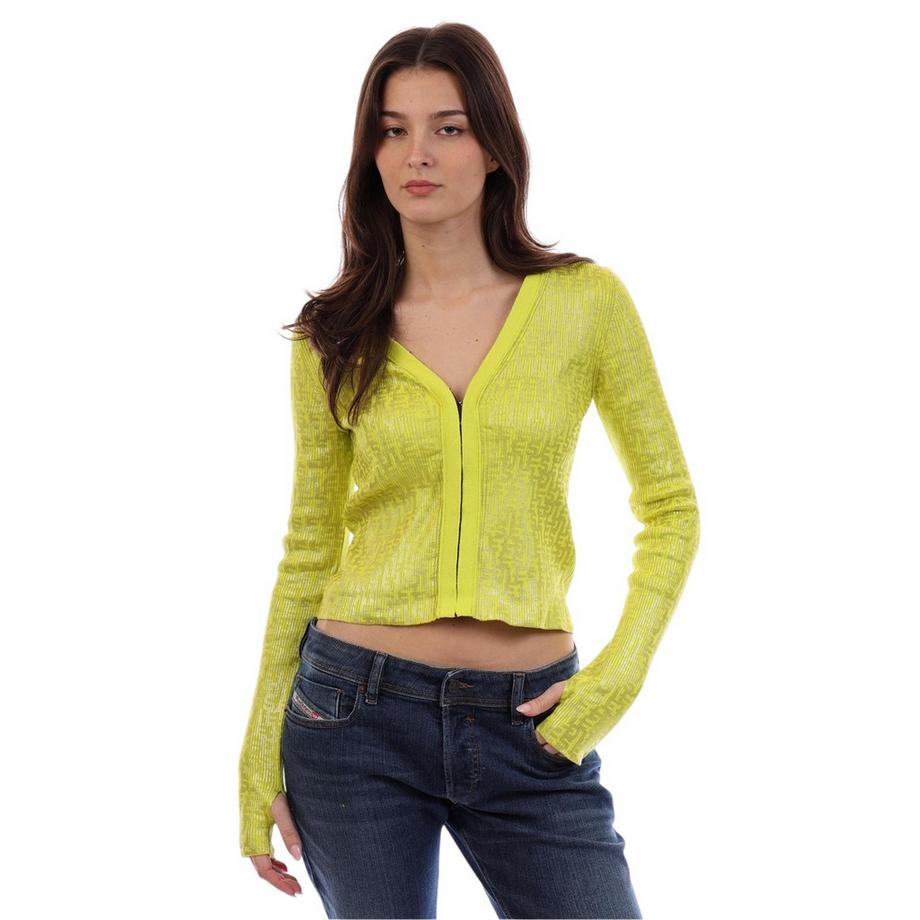DIESEL Cardigan Tricoté Cintré avec Crochets Métalliques  