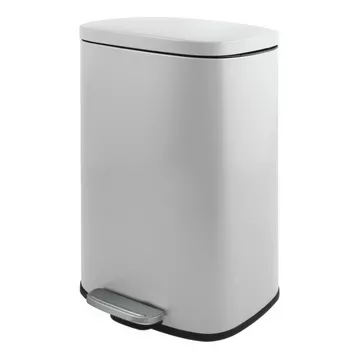 Poubelle à pédale Acier AKIRA 30L Blanc Mat
