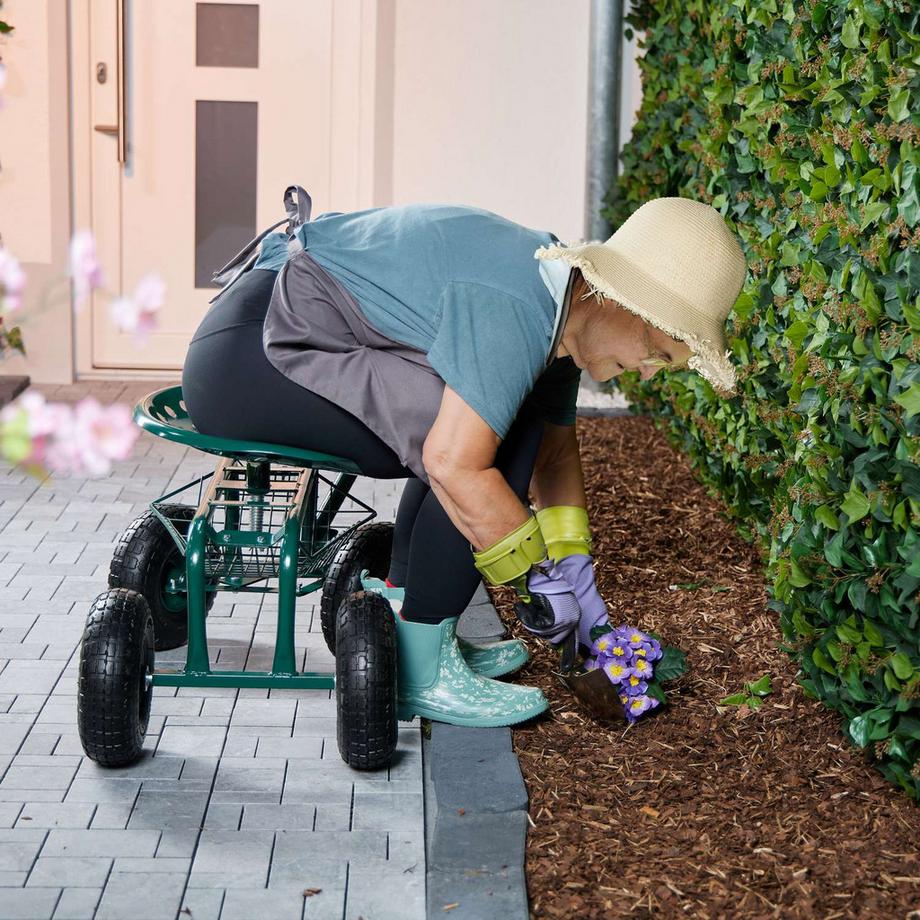 Northix Mobiler Gartensitz mit Stauraum  