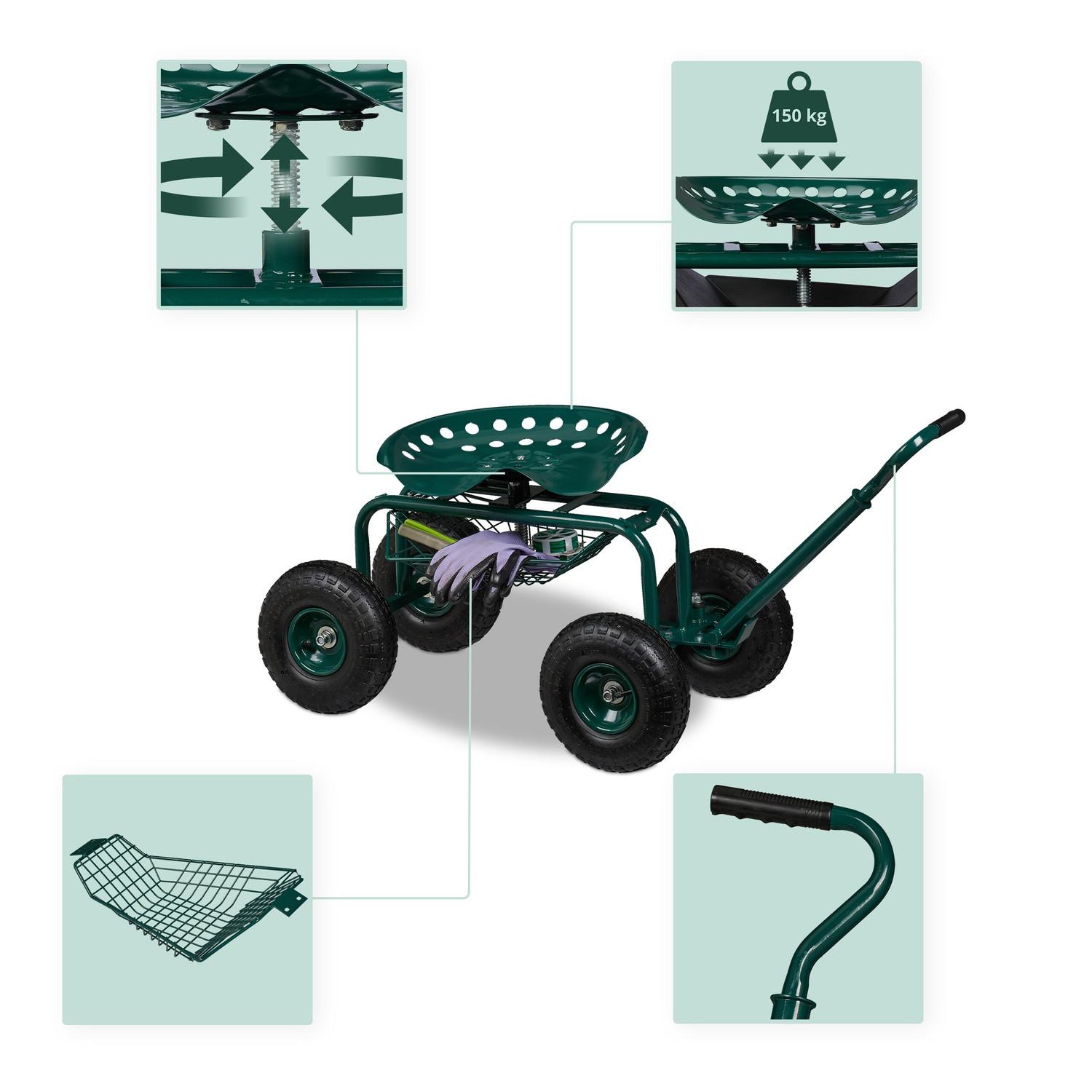 Northix Siège de jardin mobile avec rangement  