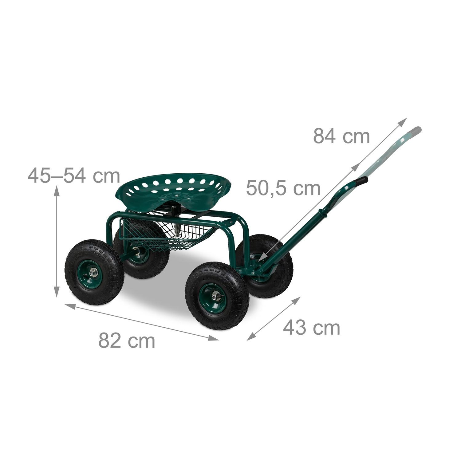 Northix Siège de jardin mobile avec rangement  