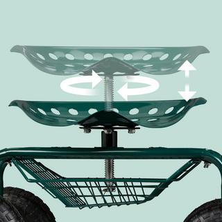 Northix Siège de jardin mobile avec rangement  