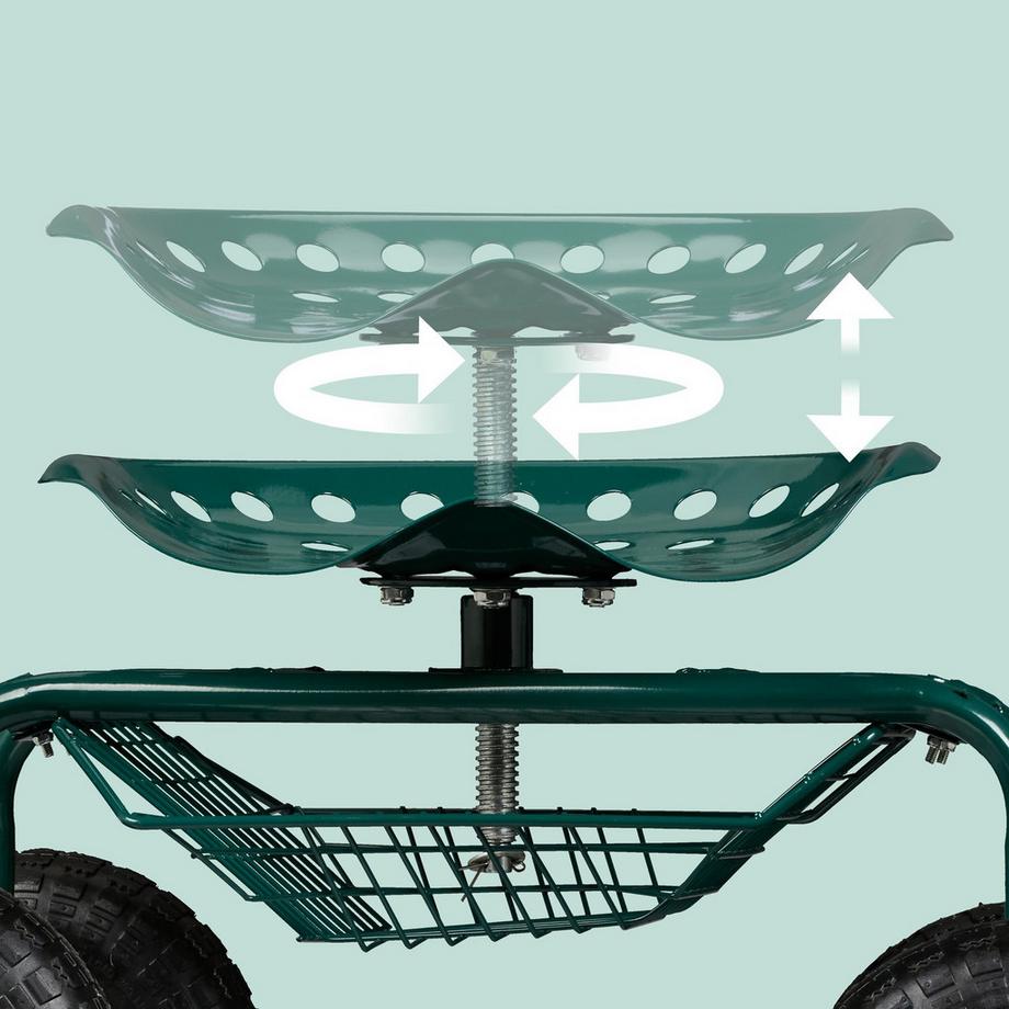 Northix Mobiler Gartensitz mit Stauraum  