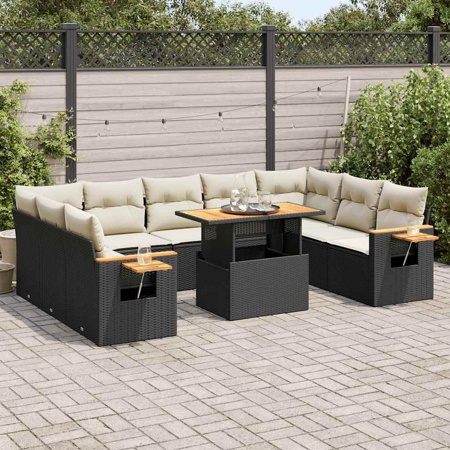 VidaXL set di divani da giardino Polirattan  