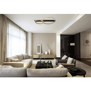 mutoni Lampada da soffitto Rufy in metallo nero LED  