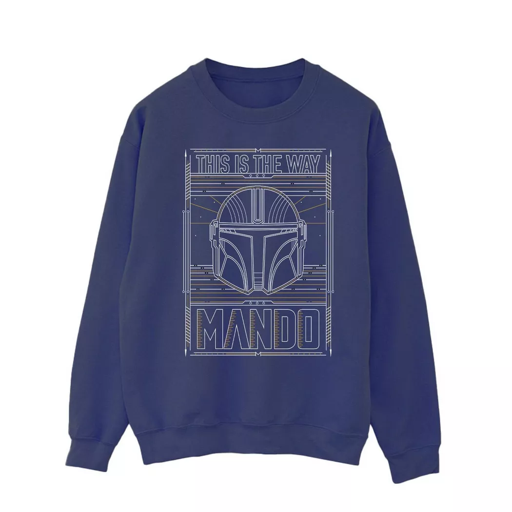 STAR WARS - The Mandalorian The Way Sweatshirt, per uomo, Navy, Größe M