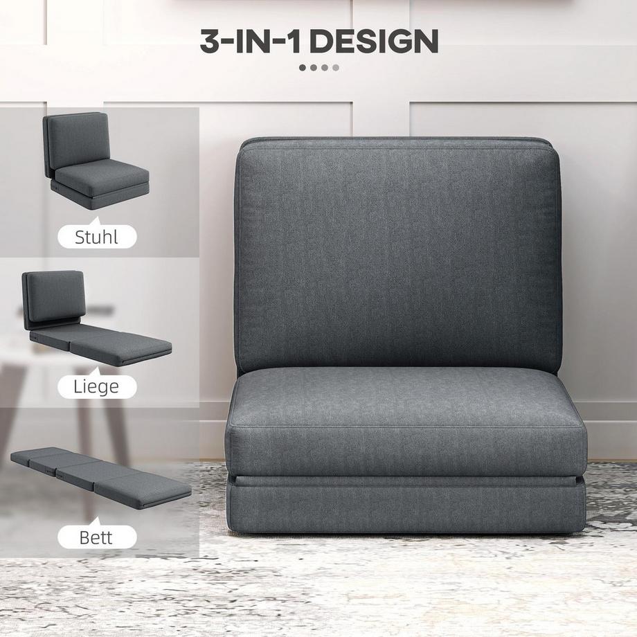 Northio Bodensofa 3-in-1 klappbares Schlafsofa mit Samtoptik gepolstert für Schlafzimmer und Wohnzimmer  