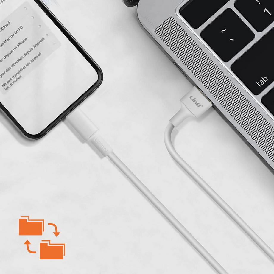 Avizar  Lightning Kabel 2.4A LinQ, Weiß 3m 