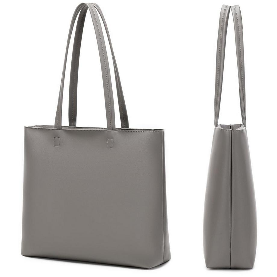 Only-bags.store Shopper Tasche PU Leder mit Reissverschluss und Innentasche  