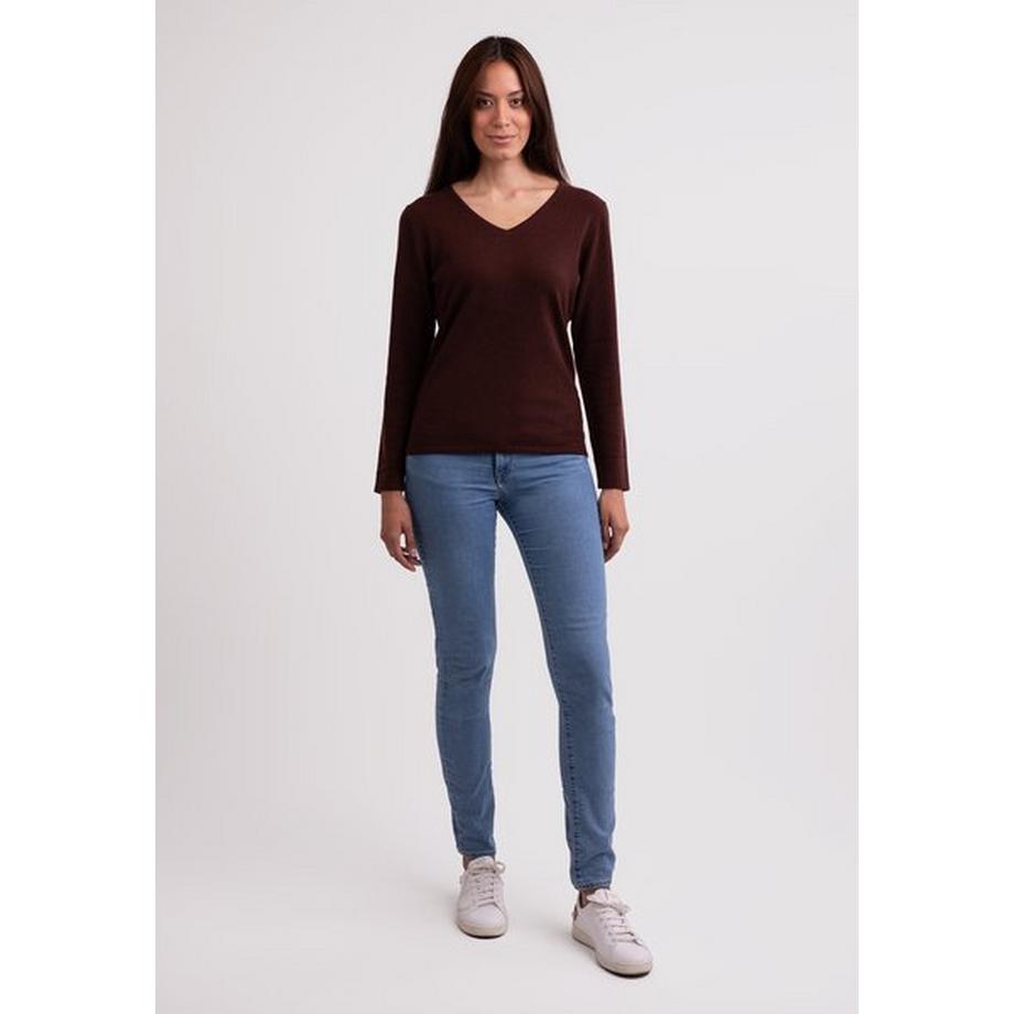 CASH-MERE.CH Pullover Cashmere Scollo a V  