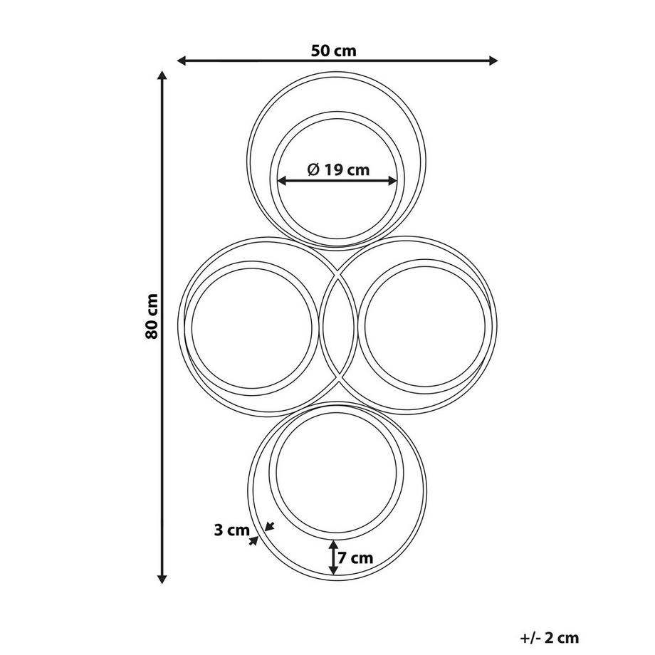 Beliani Wandspiegel aus Eisen Retro LESCAR  