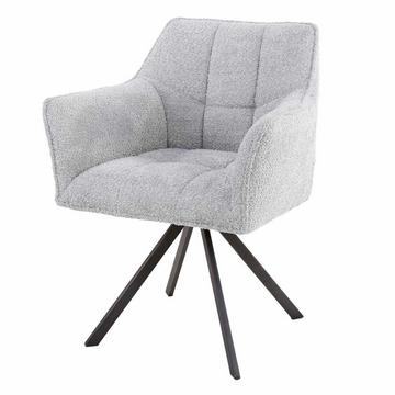 Chaise pivotante Grid Bouclé argent