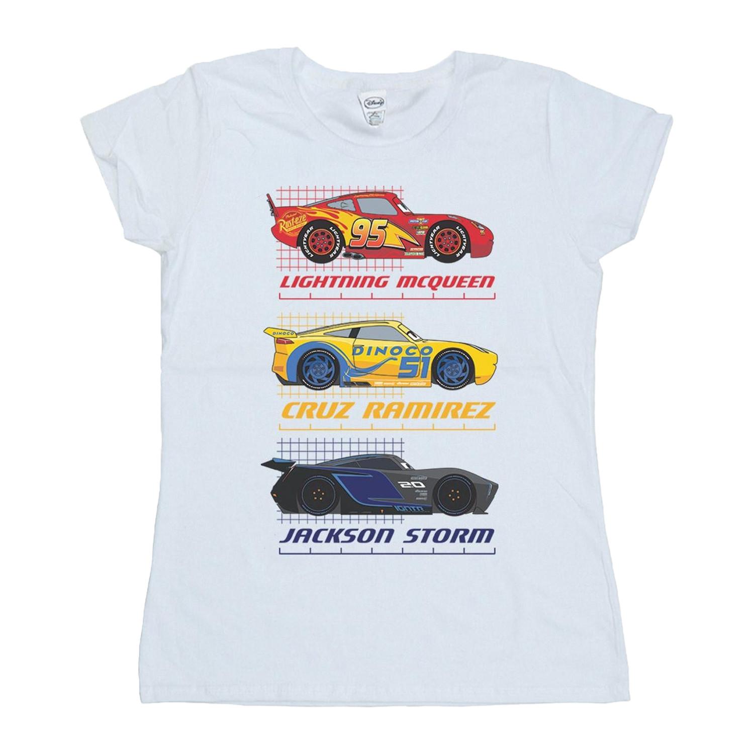 Image of Cars Racer Profile Tshirt Damen Weiss XL