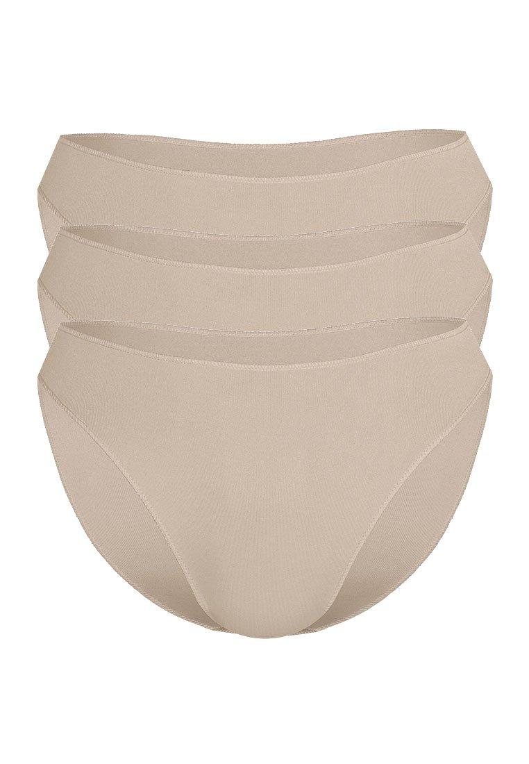 Image of Slip Aus Microfaser 3er Pack Damen Beige 40