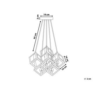 Beliani Lampadario en Metallo Moderno CHRISOLA  