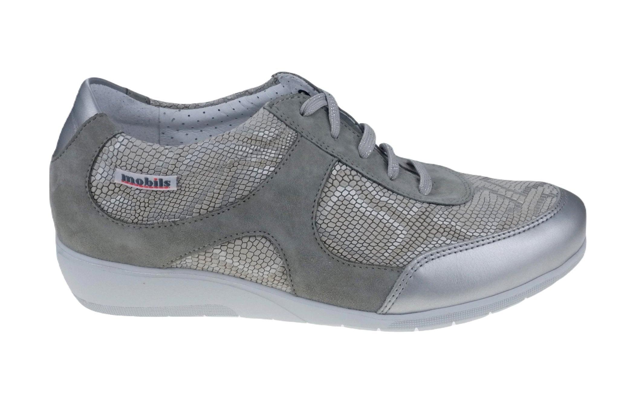 Image of Jacinte - Leder Schnürschuh Unisex Silber 41