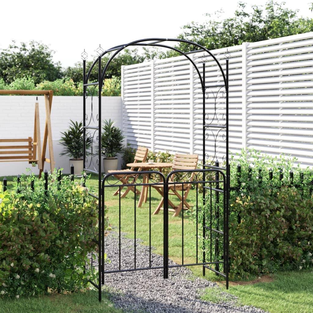 VidaXL  Arche de jardin avec porte acier 