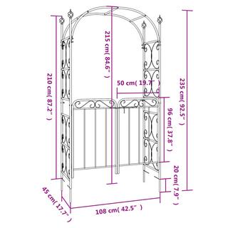 VidaXL  Arche de jardin avec porte acier 