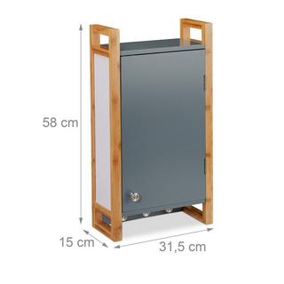 B2X Armoire murale de salle de bain grise  