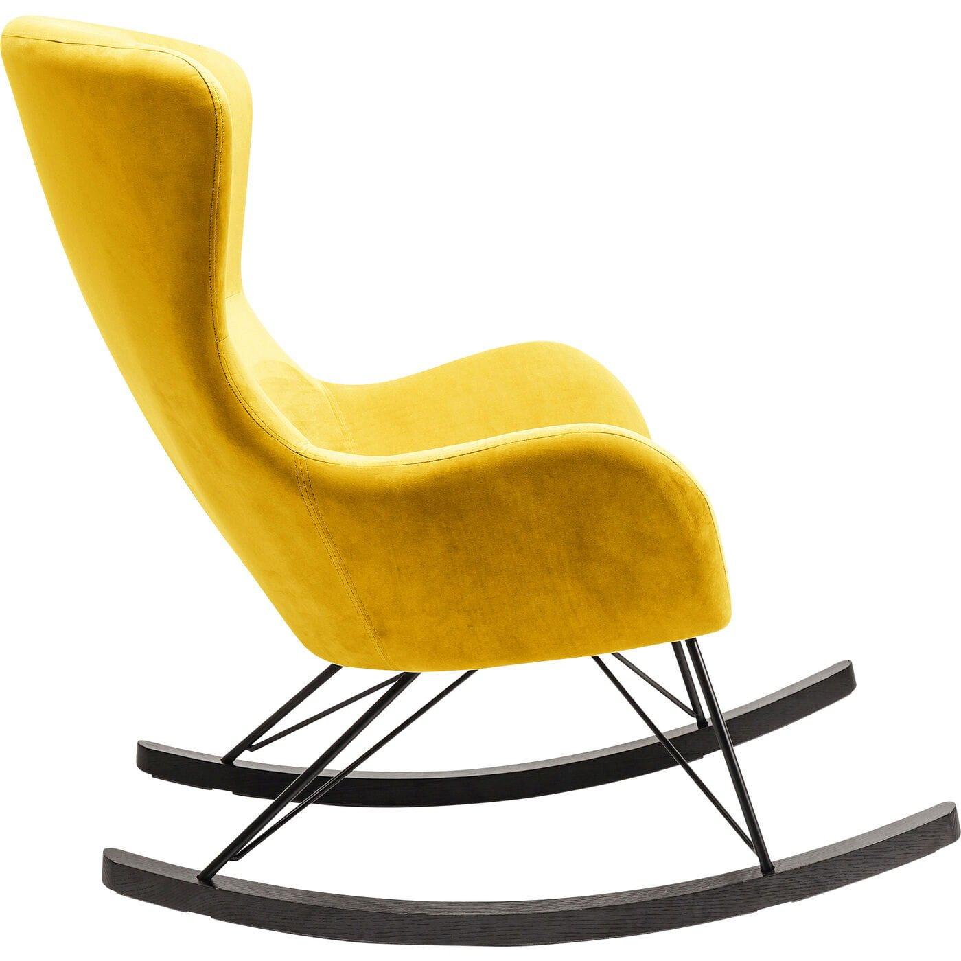 mutoni Chaise à bascule Oslo jaune  