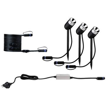 Plug & Shine LED Gartenstrahler Pike CH Basisset IP65 3000K 3x3.5W 30VA