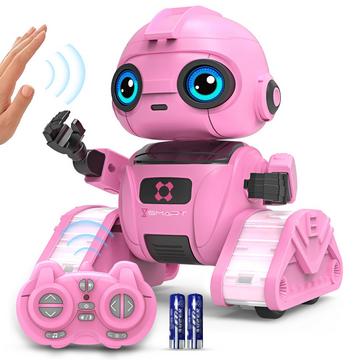 Roboterspielzeug für Kinder - wiederaufladbar, LED-Augen und Musik, RC-Roboter mit Gestensensor