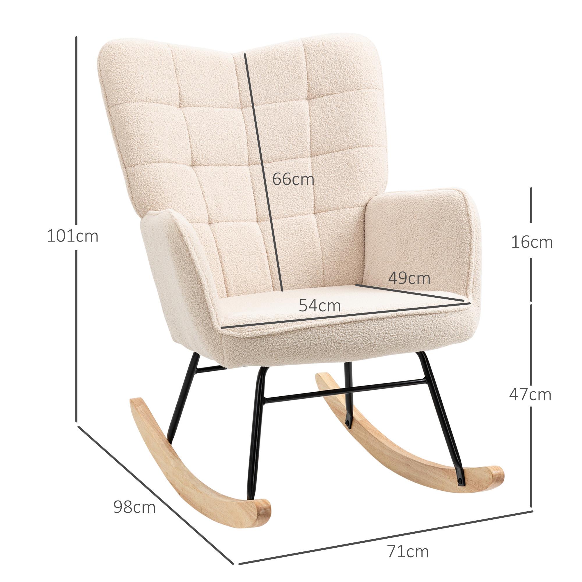 HOMCOM Fauteuil à bascule  