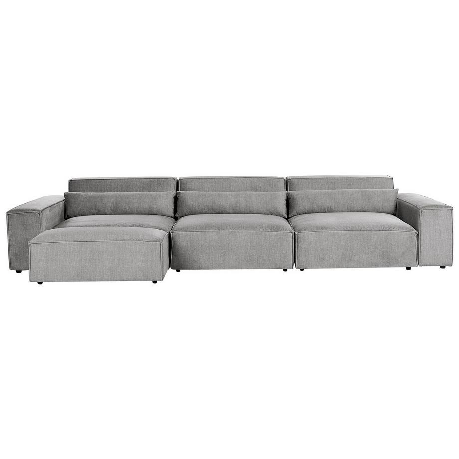Canapé avec pouf en Polyester Moderne HELLNAR