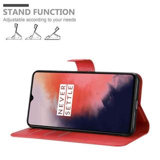 Cadorabo  Housse compatible avec OnePlus 7T - Coque de protection avec fermeture magnétique, fonction de support et compartiment pour carte 