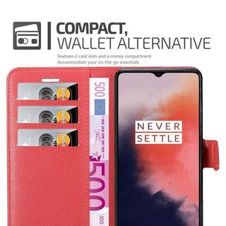 Cadorabo  Housse compatible avec OnePlus 7T - Coque de protection avec fermeture magnétique, fonction de support et compartiment pour carte 