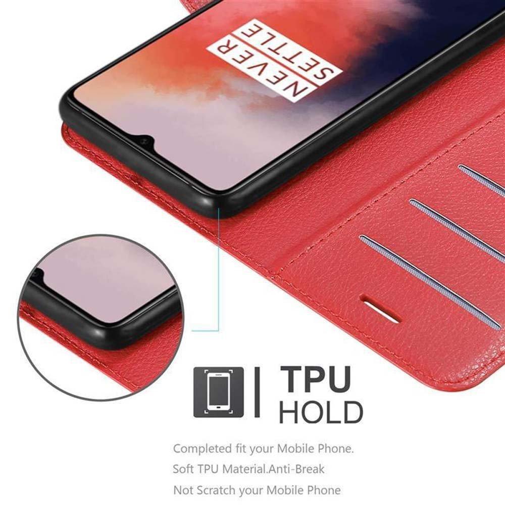 Cadorabo  Housse compatible avec OnePlus 7T - Coque de protection avec fermeture magnétique, fonction de support et compartiment pour carte 