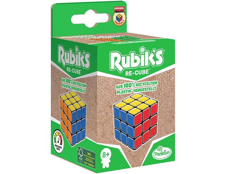 THINKFUN  Thinkfun Rubik's Re-Cube, der original Zauberwürfel 3x3 von Rubik's in der nachhaltigeren Variante für Erwachsene und Kinder ab 8 Jahren 