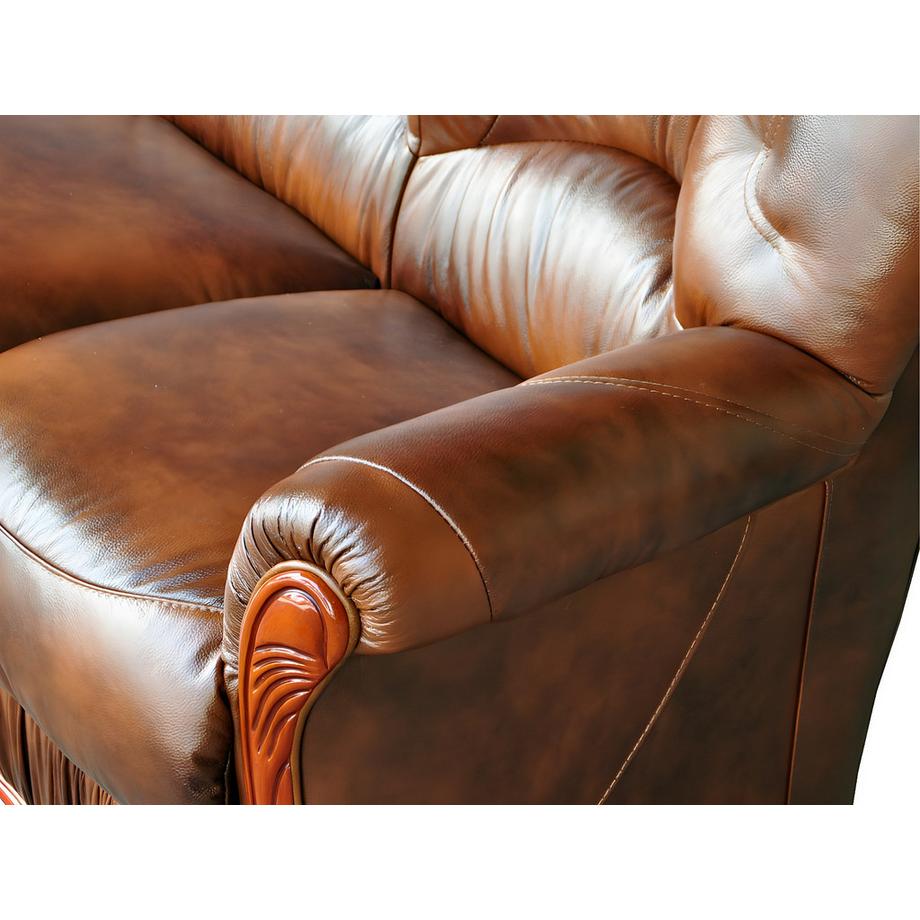 Vente-unique Canapé 3 places 100% cuir de buffle DAPHNE  