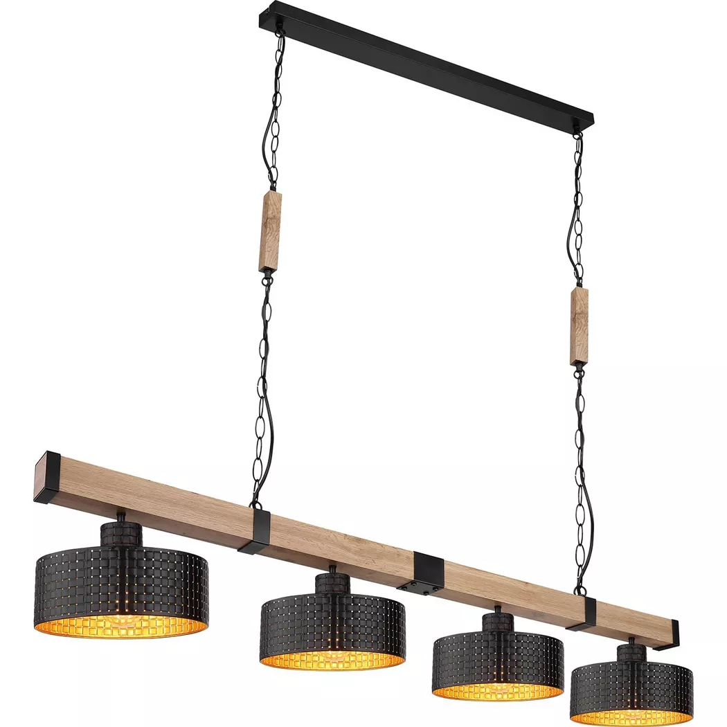 mutoni – Hängeleuchte Rielly Metall matt 4xE27, One Size, Multicolor