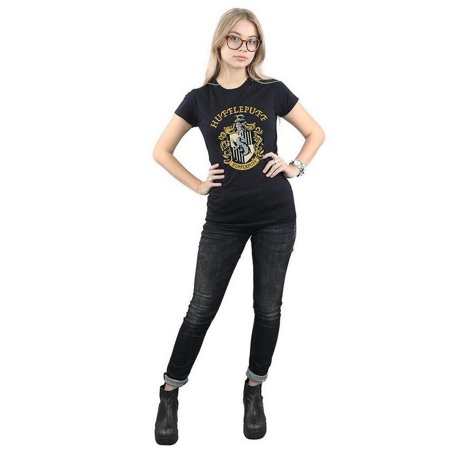 HARRY-POTTER T-Shirt Hufflepuff Blason Coupe Cintrée  
