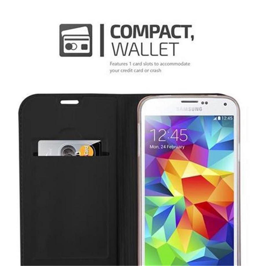 Cadorabo  Hülle für Samsung Galaxy S5 / S5 NEO Magnetverschluss, Kartenfach 