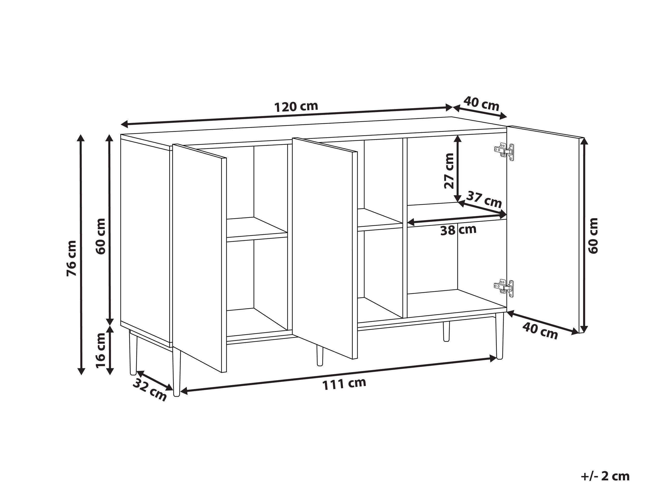 Beliani Armoire en MDF Moderne BLYTHE  