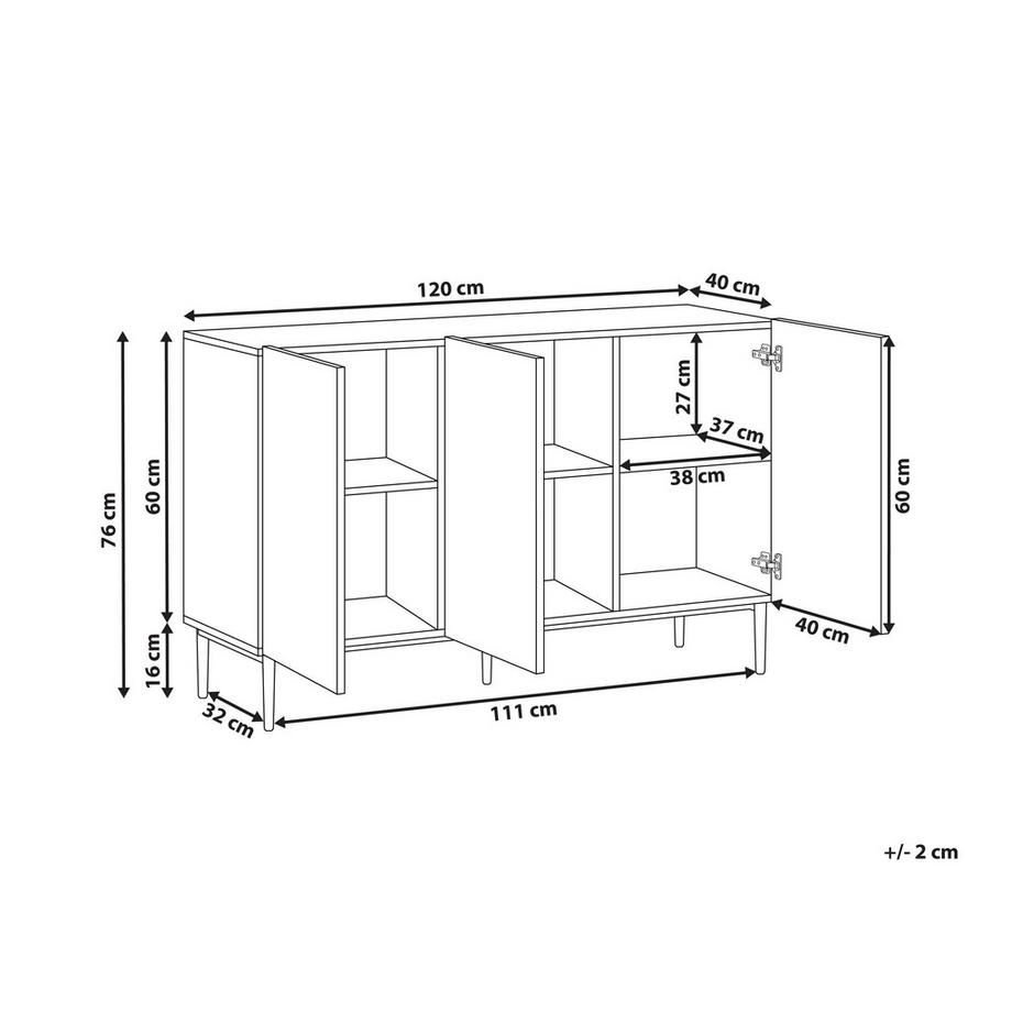 Beliani Schrank aus MDF-Platte  BLYTHE  