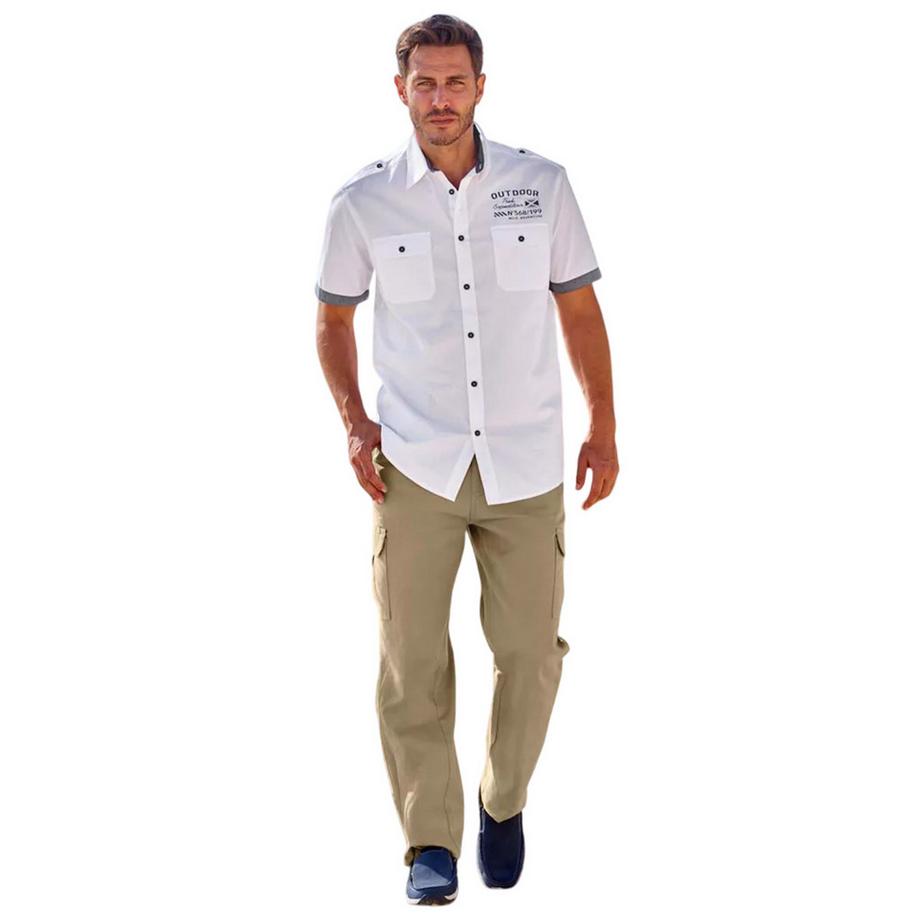 Atlas For Men Camicia Maniche Corte con Stampa Outdoor  