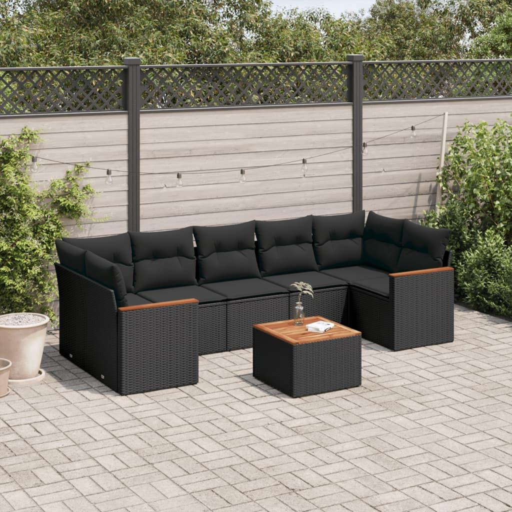 VidaXL set divano da giardino Polirattan  