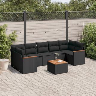 VidaXL set divano da giardino Polirattan  