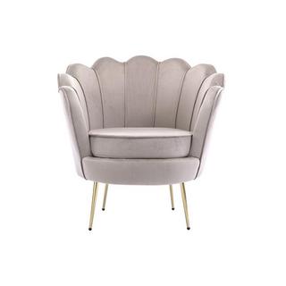 PASCAL MORABITO Fauteuil coquillage en velours taupe DANDELION de Pascal Morabito  