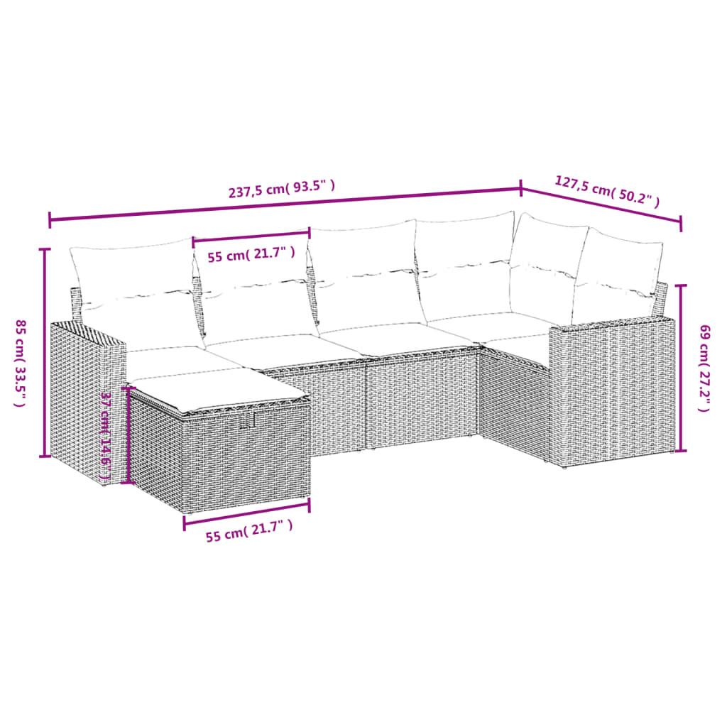 VidaXL Garten sofagarnitur poly-rattan  