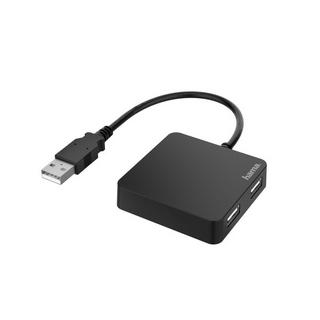 hama  HAMA Hub USB-A 2.0 4 porte 480 Mbit/s Nero 