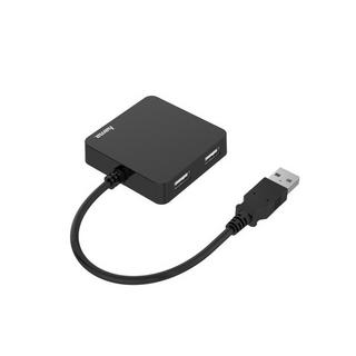 hama  00200121 Schnittstellen-Hub USB 2.0 480 Mbit/s Schwarz 