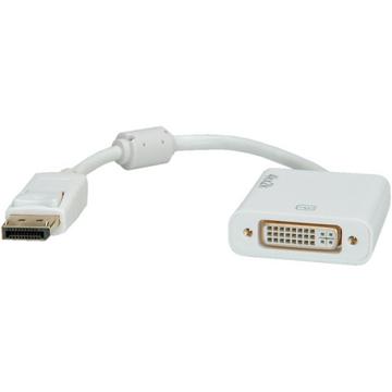 ROLINE 12.03.3136 câble vidéo et adaptateur 0,15 m DisplayPort DVI-D Blanc