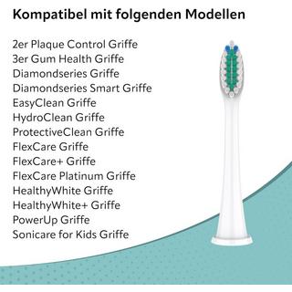 Ora-Care  Ersatzbürsten Standard kompatibel mit Philips (8er Pack) Weiss 