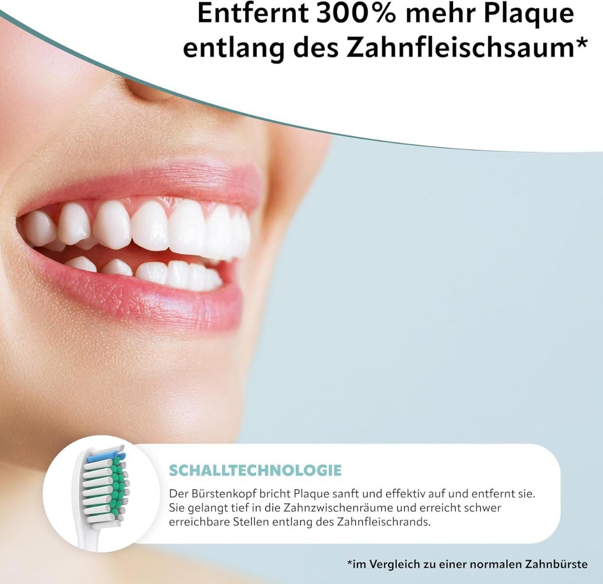 Ora-Care  Ersatzbürsten Standard kompatibel mit Philips (8er Pack) Weiss 