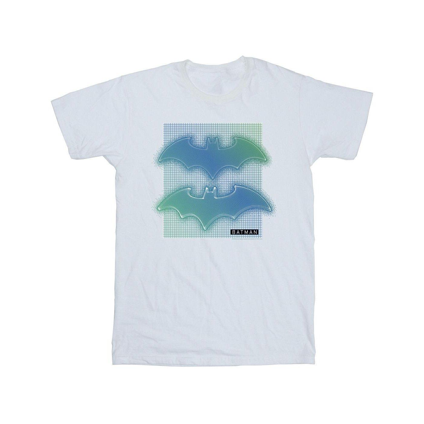 Image of Batman Grid Gradient Tshirt Herren Weiss 5XL