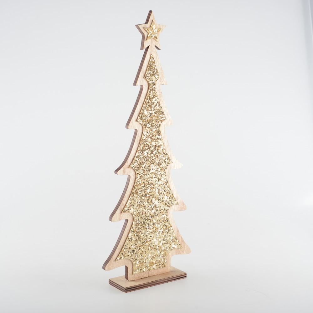 Aulica SAPIN DE NOËL DECORATION EN BOIS 14X4X35.5 CM  